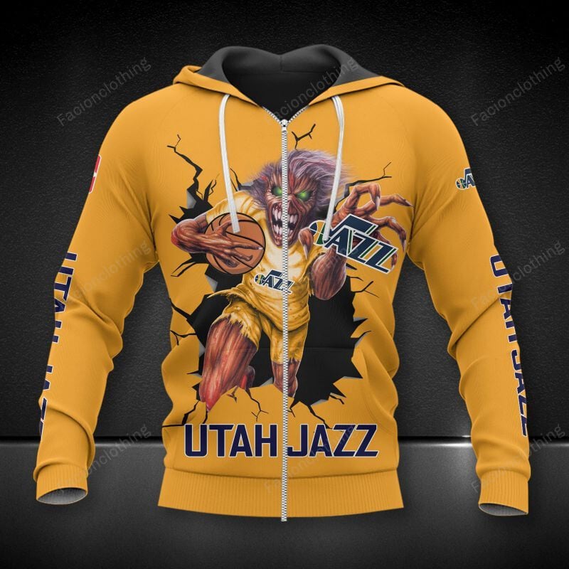 Sportswearmerch Utah Jazz NBA Personalized Zip Hoodie For Fan