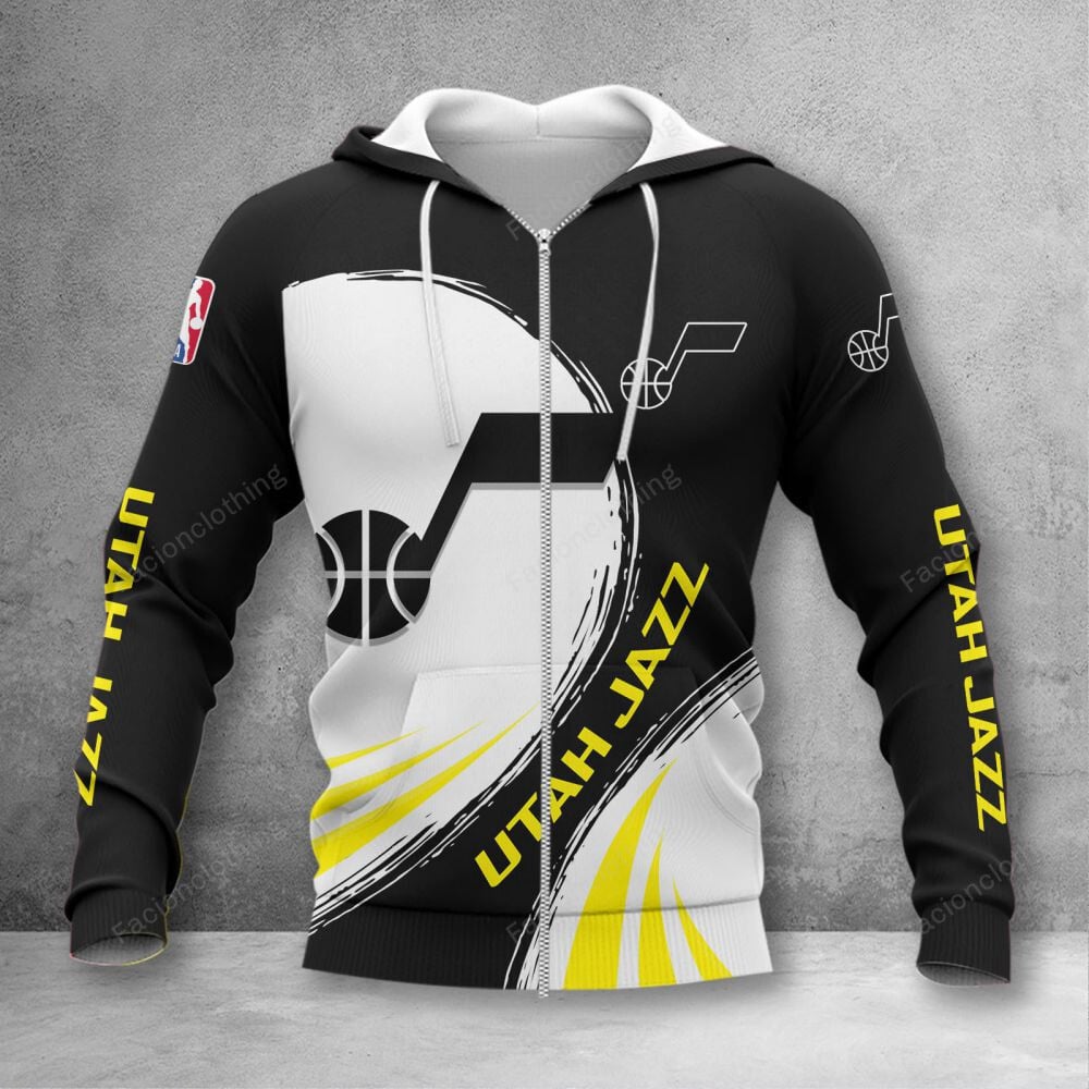 Sportswearmerch Utah Jazz NBA Personalized Zip Hoodie For Fan