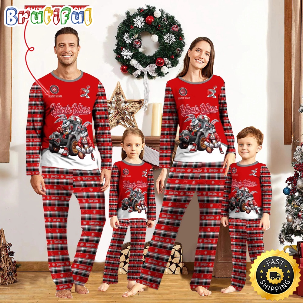 Sportswearmerch Utah Utes NCAA Personalized Pajamas Family For Fan
