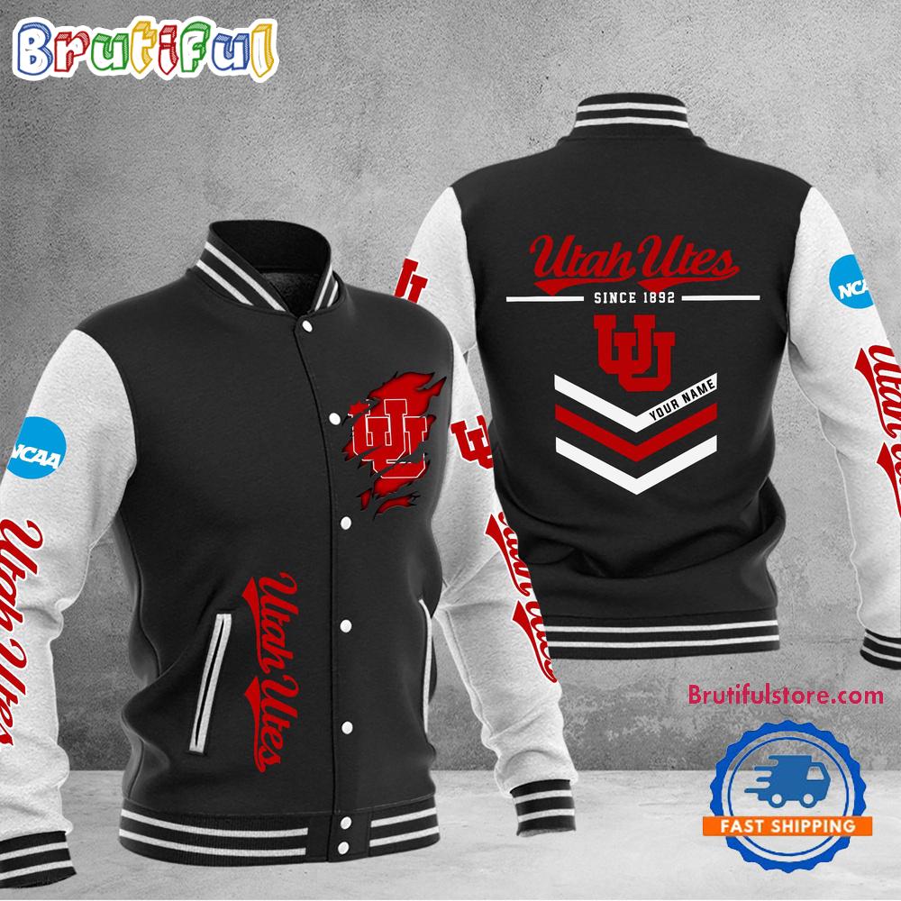 Sportswearmerch Utah Utes NCAA Personalized Personalized Baseball Jacket For Fan