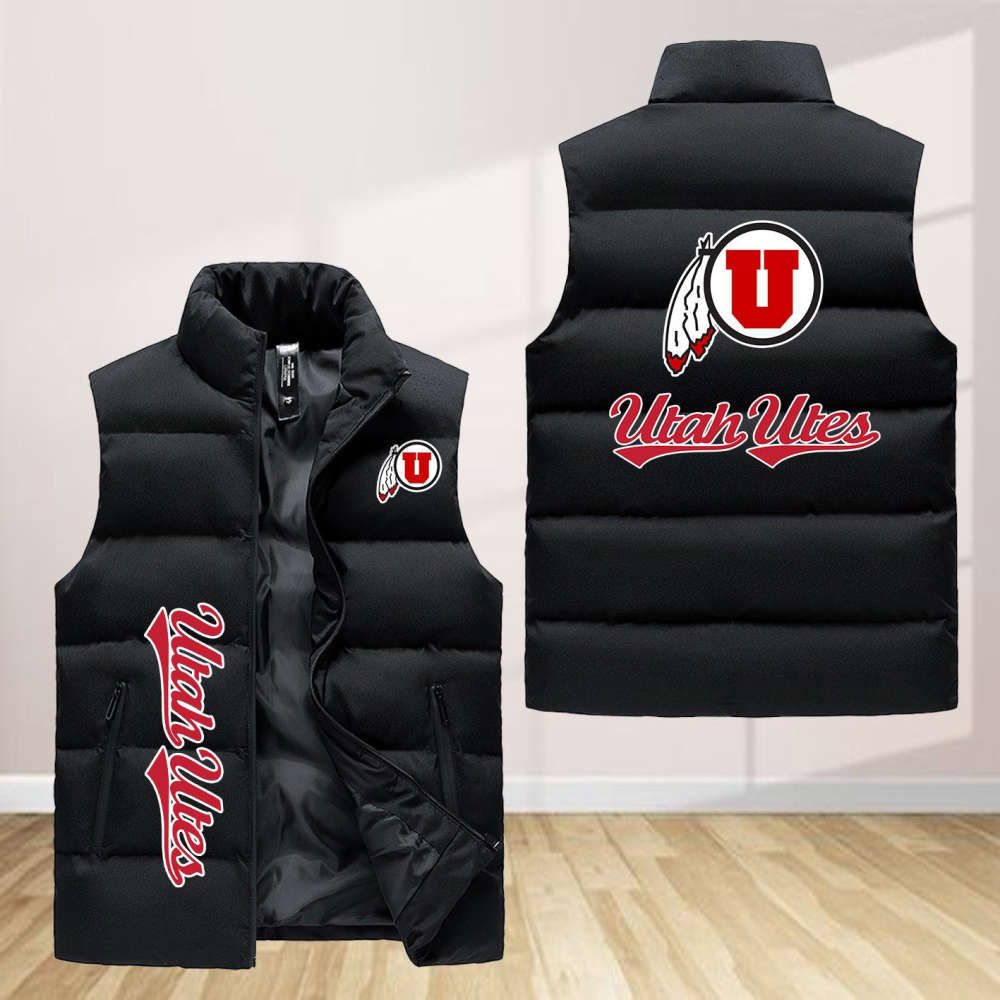 Sportswearmerch Utah Utes NCAA Sleeveless Puffer Jacket For Fans