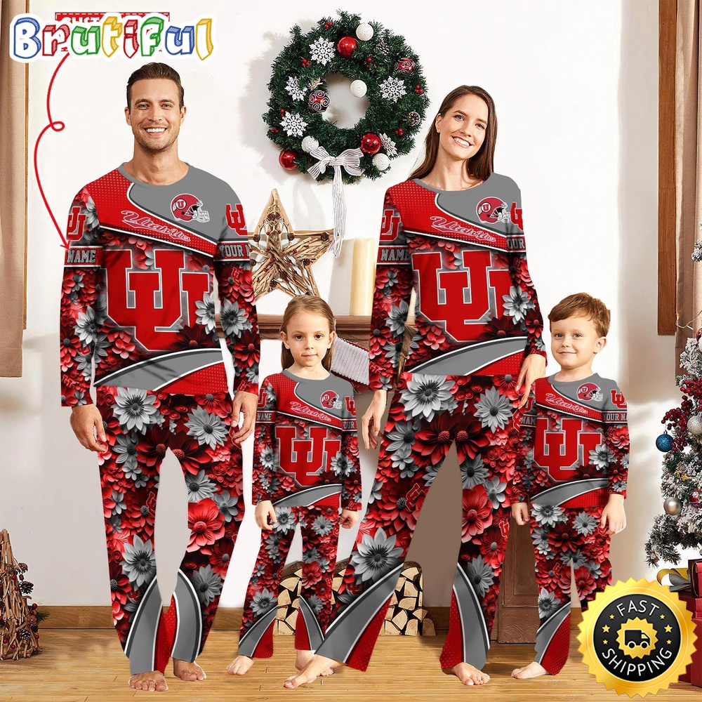 Sportswearmerch Utah Utes NCAA Sport Fans Personalized Pajamas Family For Fan