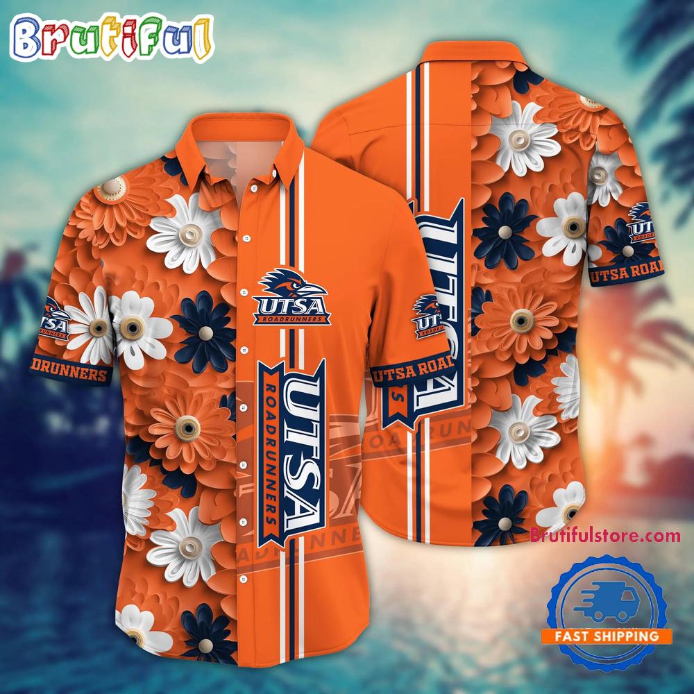 Sportswearmerch UTSA Roadrunners NCAA Flower Summer Personalized Hawaiian Shirt For Fan