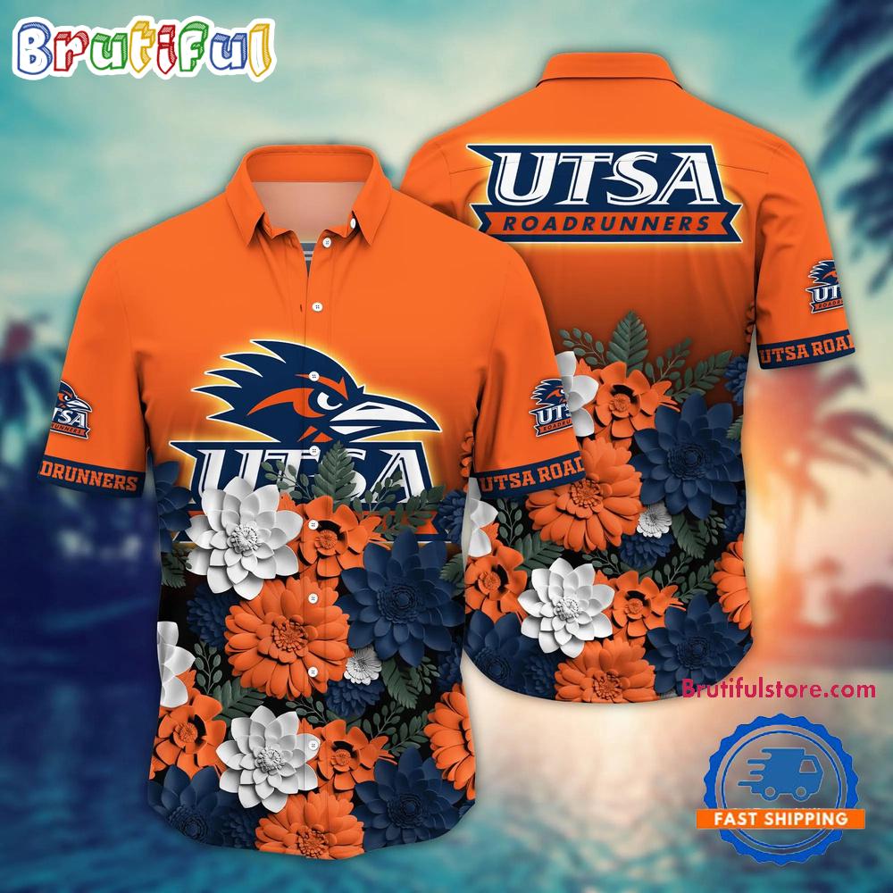 Sportswearmerch UTSA Roadrunners NCAA Flower Tropical Summer Beach Hawaiian Shirt For Fan