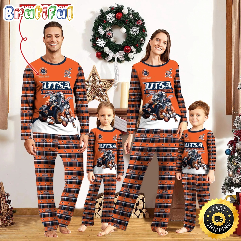Sportswearmerch UTSA Roadrunners NCAA Personalized Pajamas Family For Fan