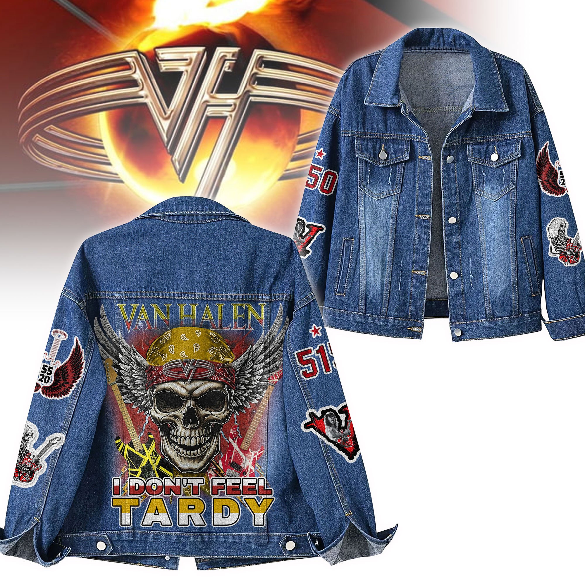 Sportswearmerch Van Halen Denim Jacket Gift For Fans