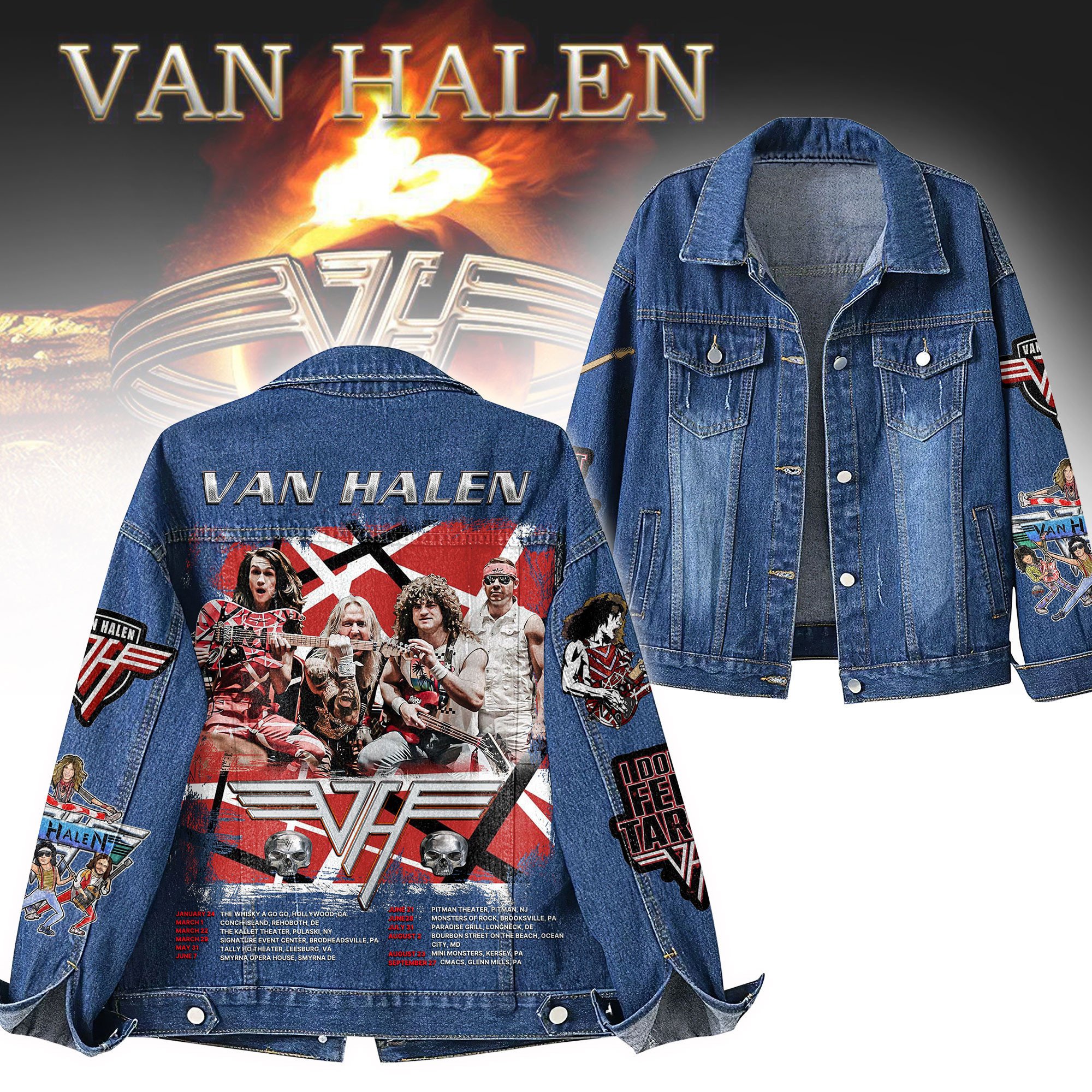 Sportswearmerch Van Halen Denim Jacket Gift For Fans