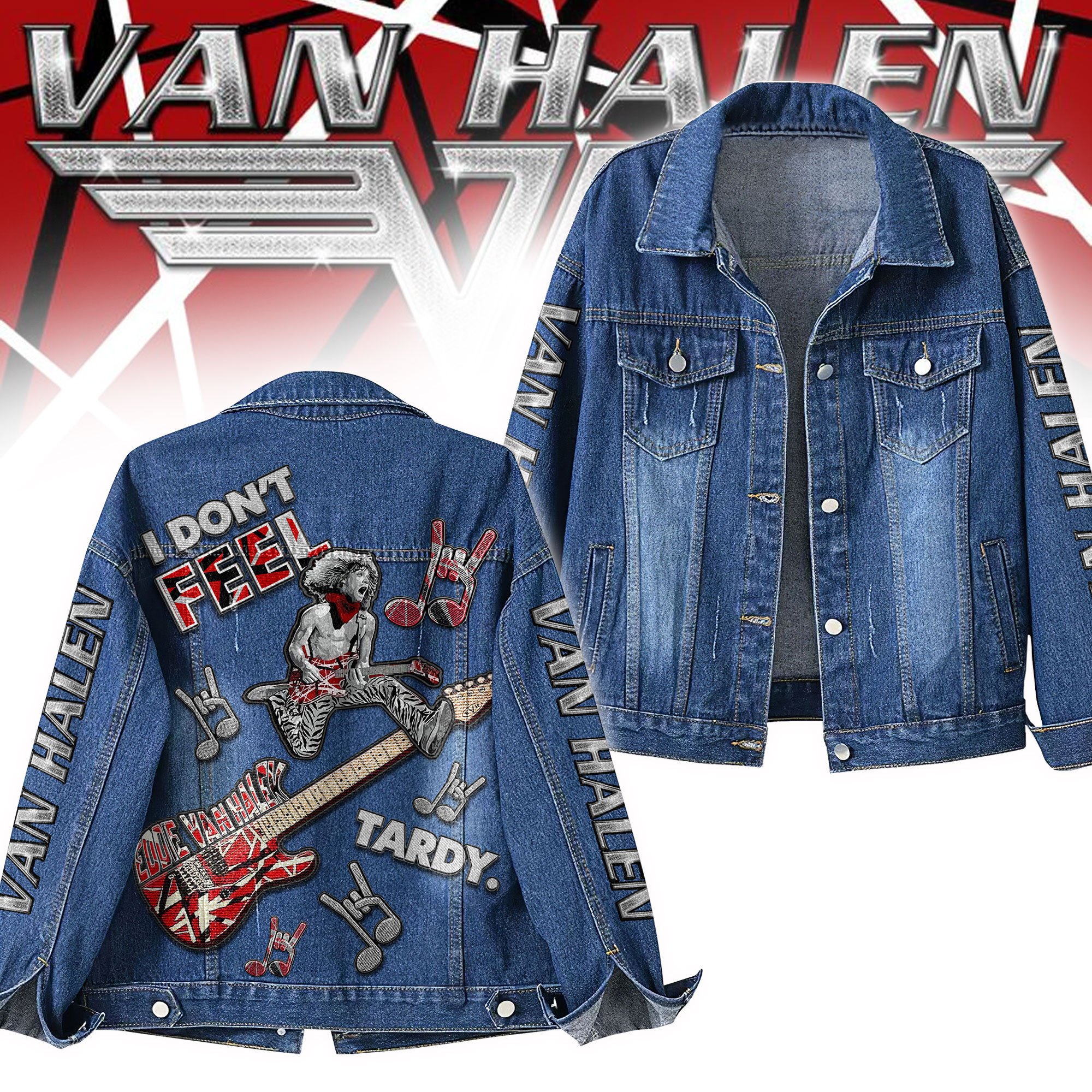 Sportswearmerch Van Halen Denim Jacket Gift For Fans
