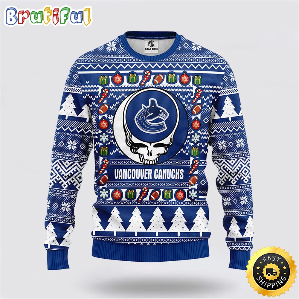 Sportswearmerch Vancouver Canucks NHL Christmas Fleece Sweater For Fan