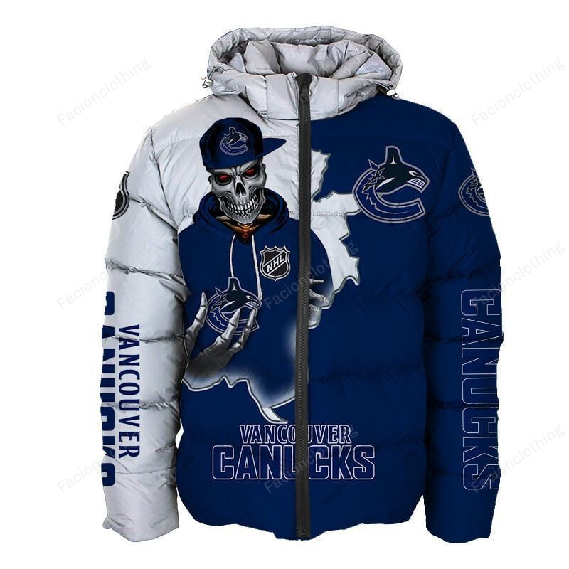 Sportswearmerch Vancouver Canucks NHL Personalized Puffer Jacket For Fan