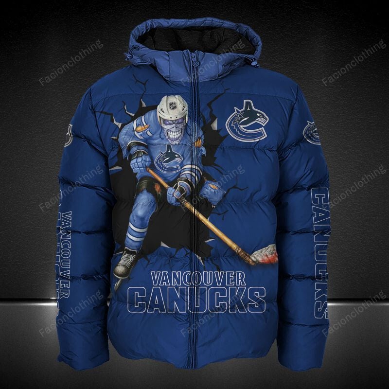 Sportswearmerch Vancouver Canucks NHL Personalized Puffer Jacket For Fan