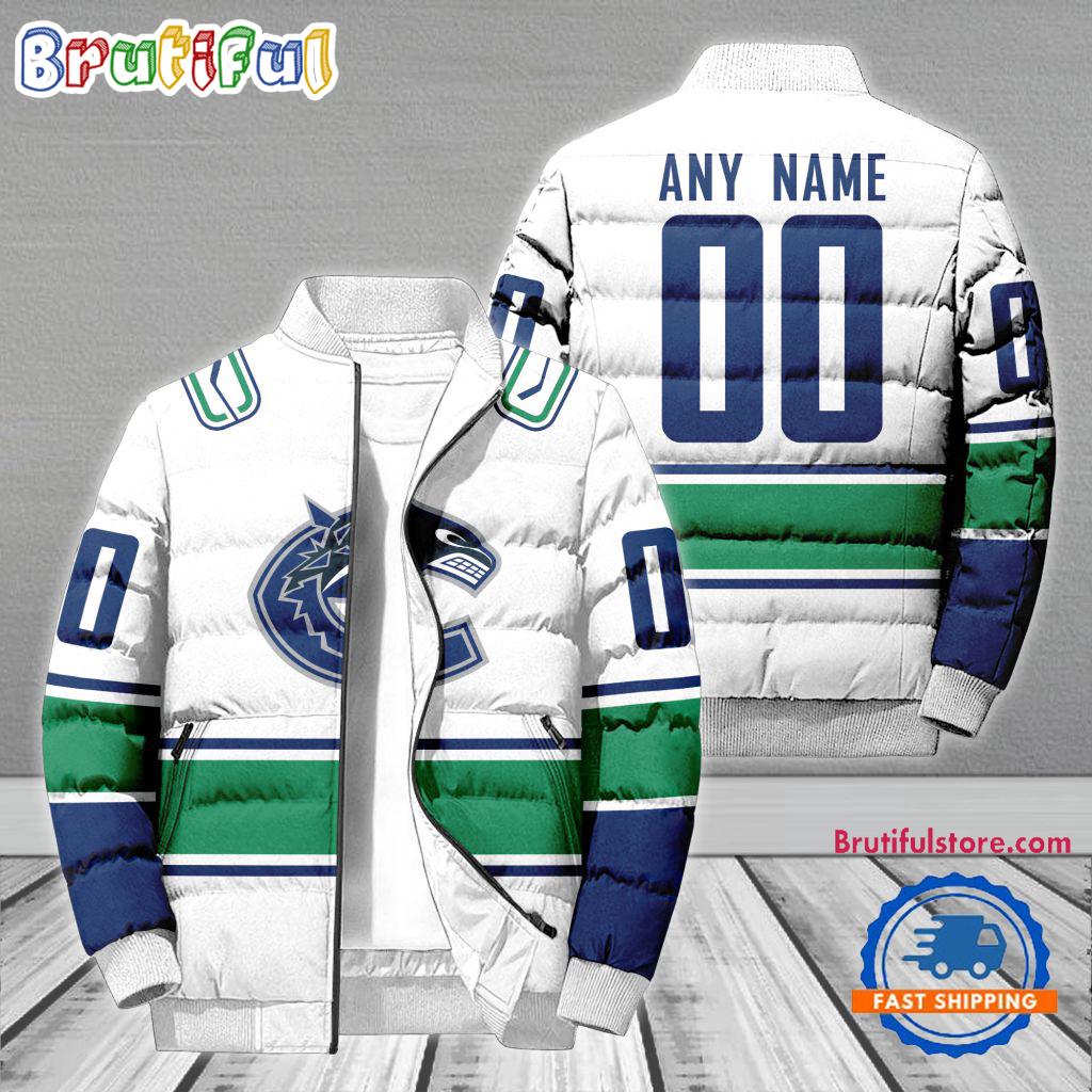 Sportswearmerch Vancouver Canucks NHL Personalized Puffer Jacket For Fan