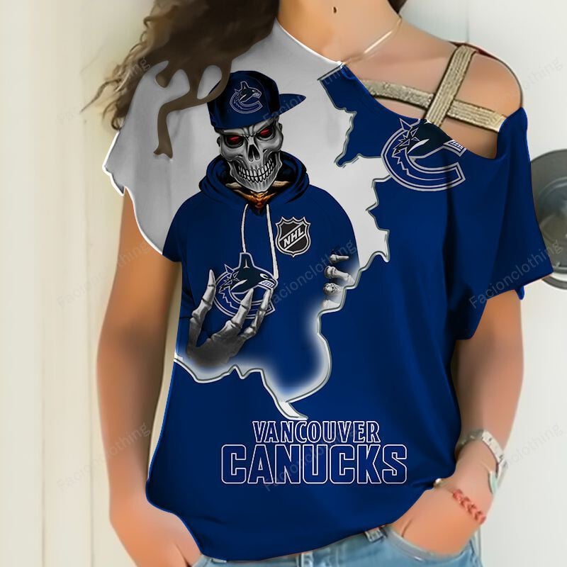 Sportswearmerch Vancouver Canucks NHL Personalized Strapless Short Sleeve For Fan