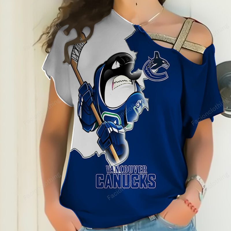 Sportswearmerch Vancouver Canucks NHL Personalized Strapless Short Sleeve For Fan