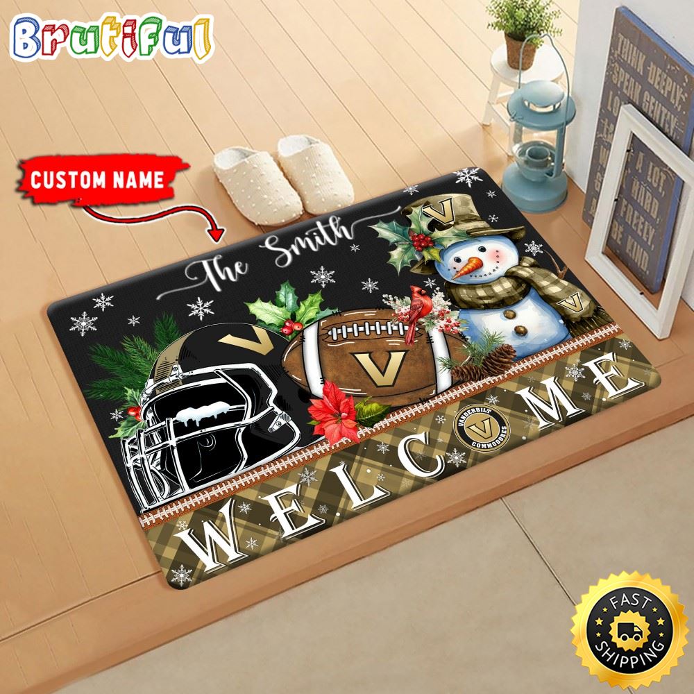 Sportswearmerch Vanderbilt Commodores NCAA Christmas Doormat For Fan