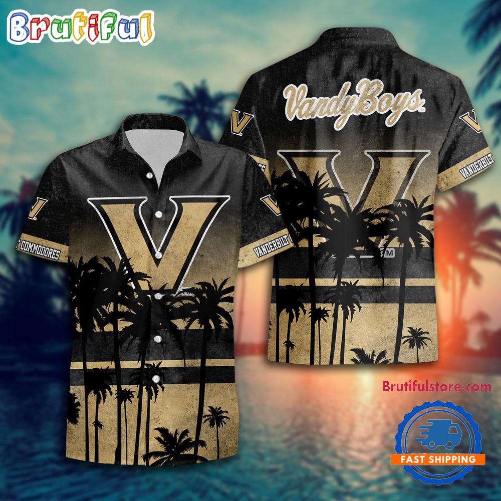 Sportswearmerch Vanderbilt Commodores NCAA Palm Tree Tropical Summer Beach Hawaiian Shirt For Fan