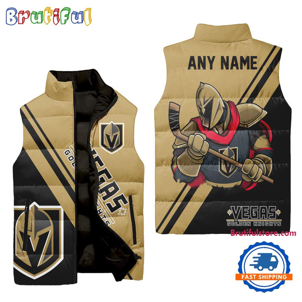Sportswearmerch Vegas Golden Knights NHL Sleeveless Puffer Jacket For Fan