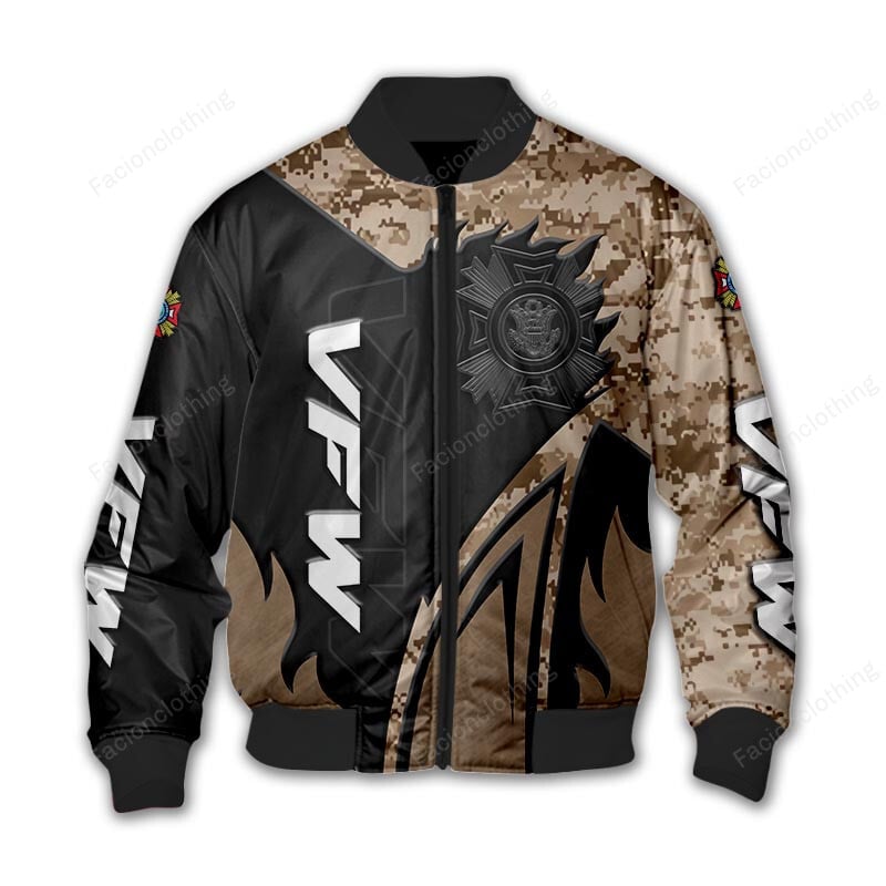 Sportswearmerch Veterans of Foreign Wars Personalized Bomber Jacket For Fan