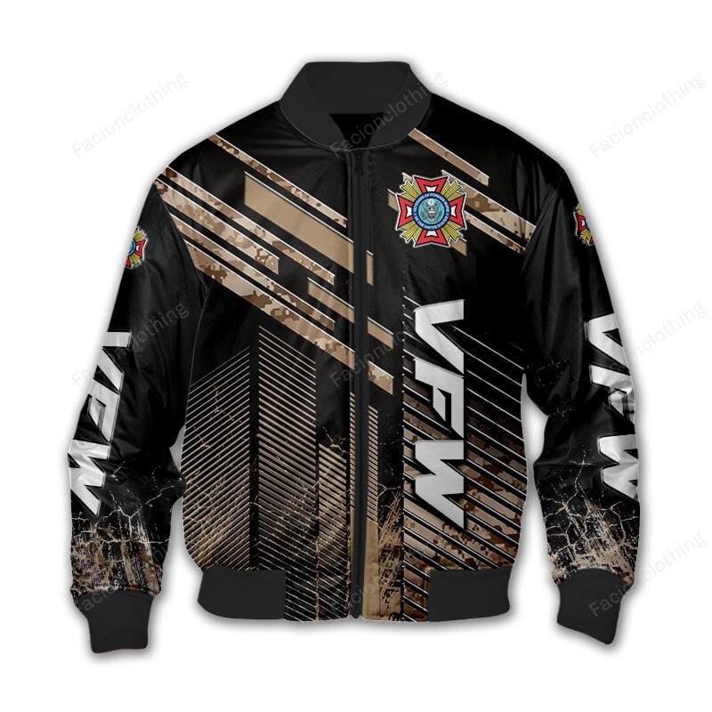 Sportswearmerch Veterans of Foreign Wars Personalized Bomber Jacket For Fan