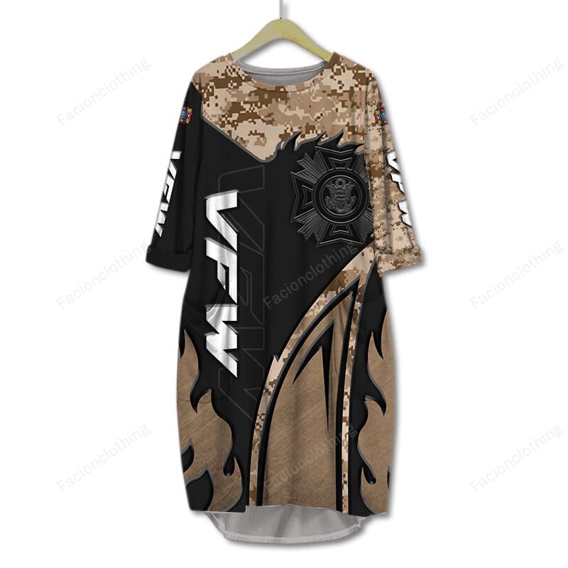 Sportswearmerch Veterans of Foreign Wars Personalized Pocket Dress For Fan