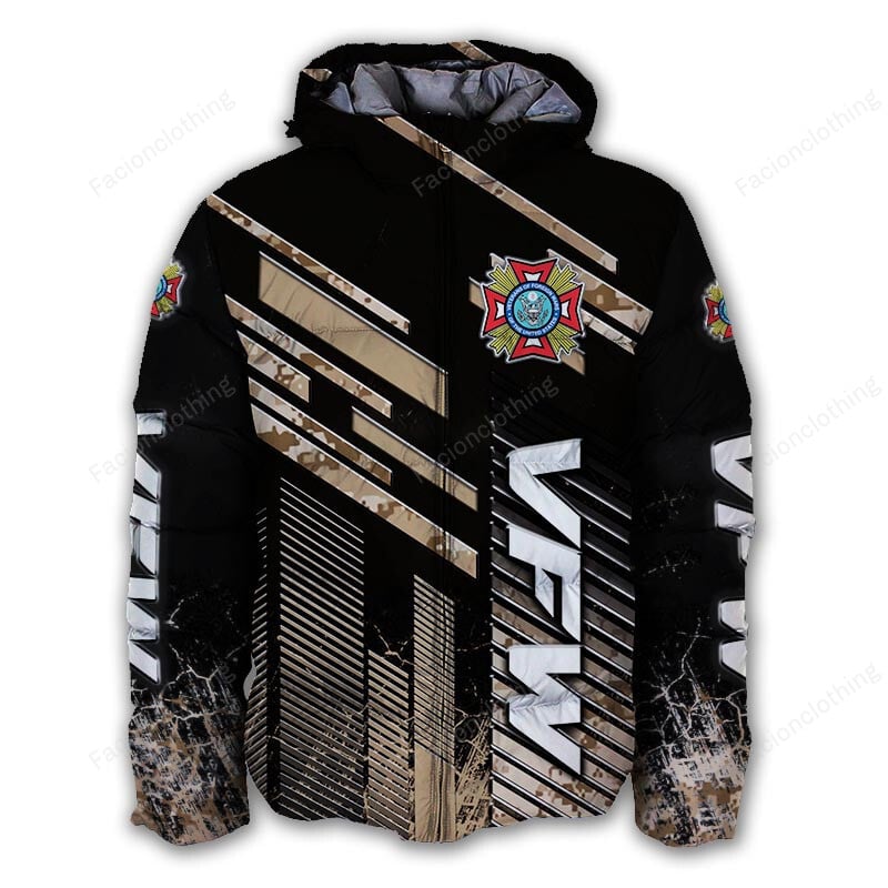 Sportswearmerch Veterans of Foreign Wars Personalized Puffer Jacket For Fan