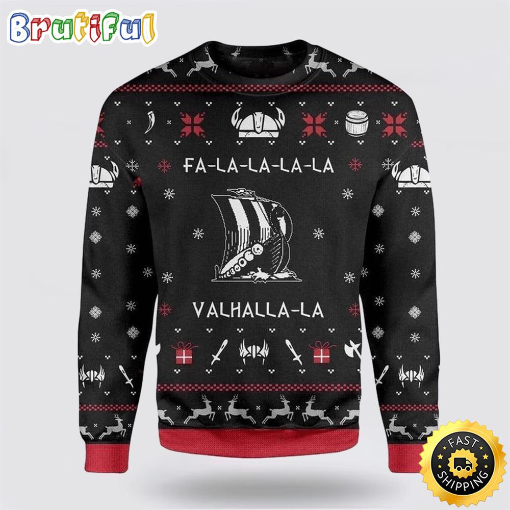 Sportswearmerch Viking Valhalla Movie Personalized Christmas Sweater For Fan