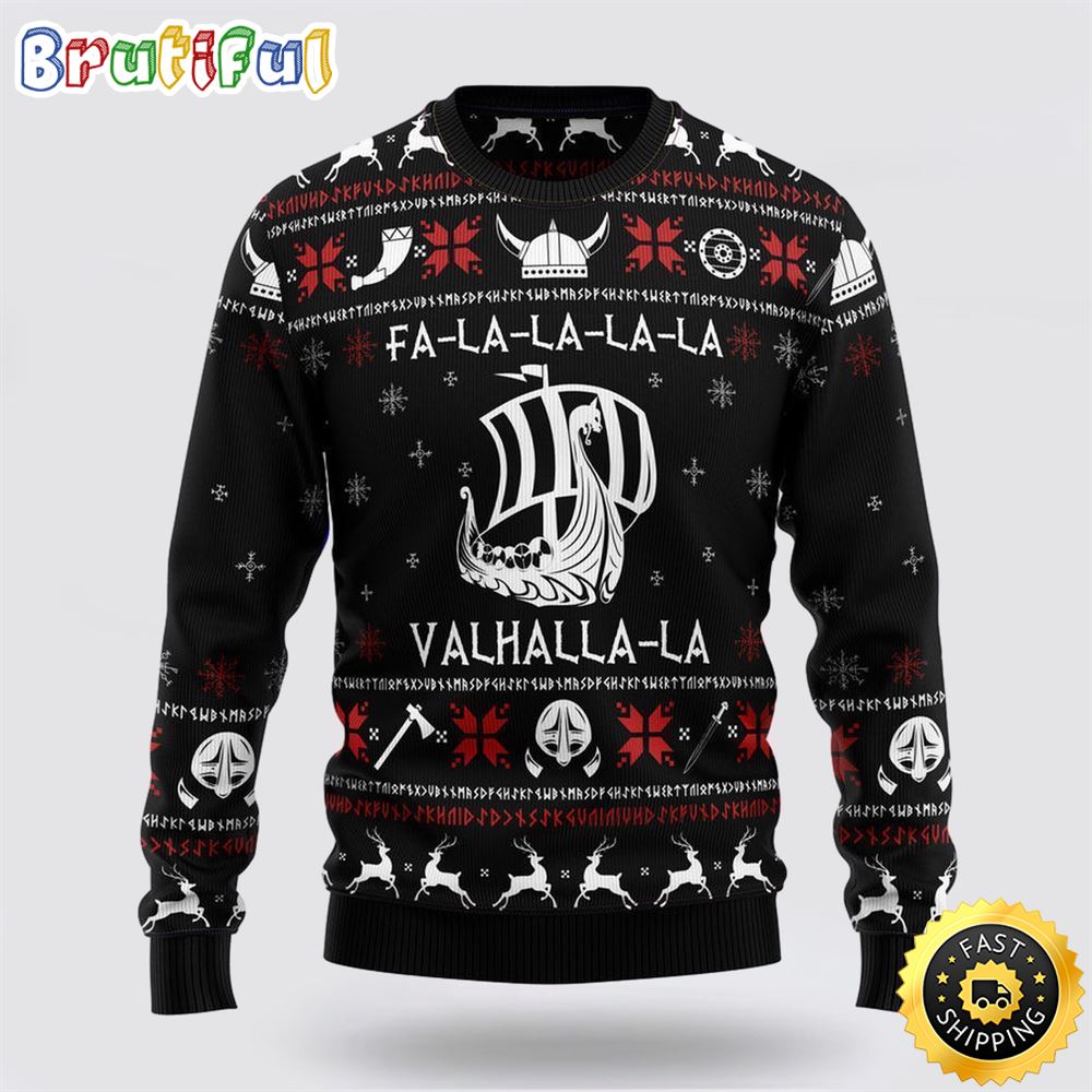 Sportswearmerch Viking Valhalla Movie Personalized Christmas Sweater For Fan