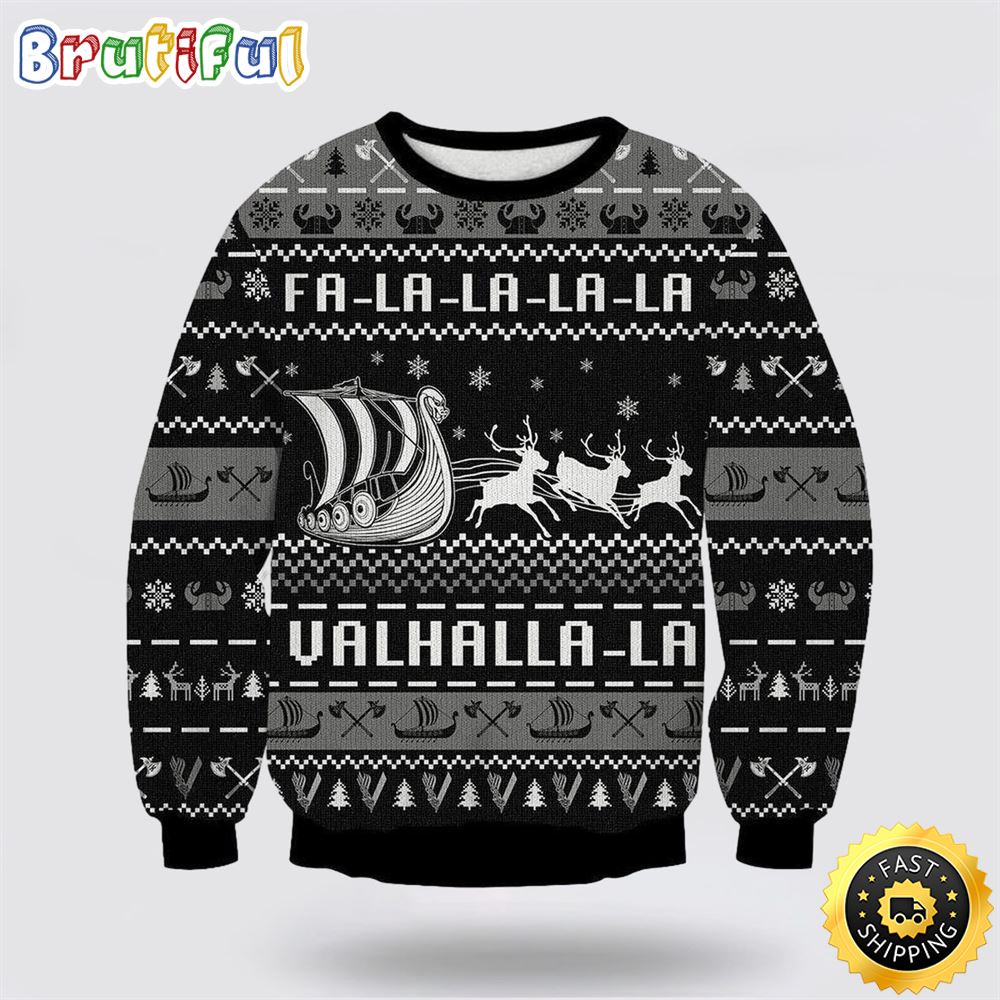 Sportswearmerch Viking Valhalla Movie Personalized Christmas Sweater For Fan