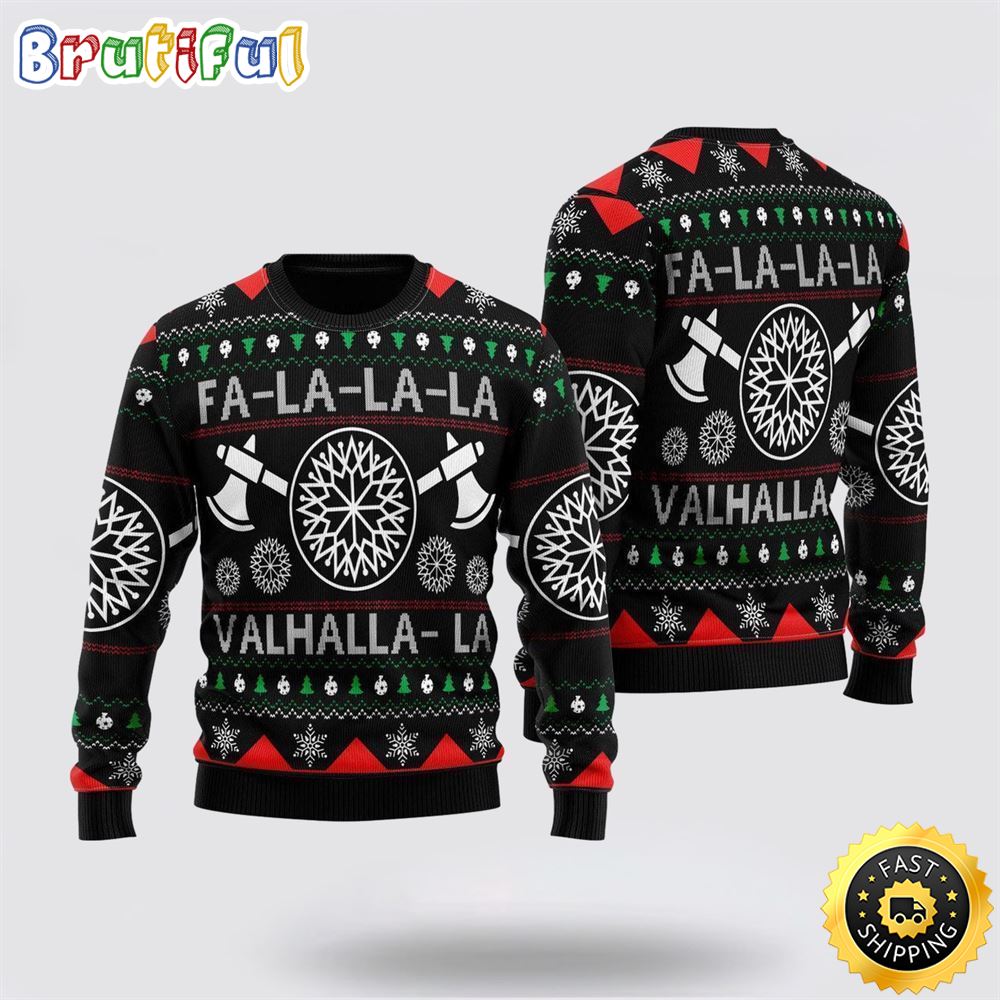 Sportswearmerch Viking Valhalla Movie Xmas Personalized Christmas Sweater For Fan