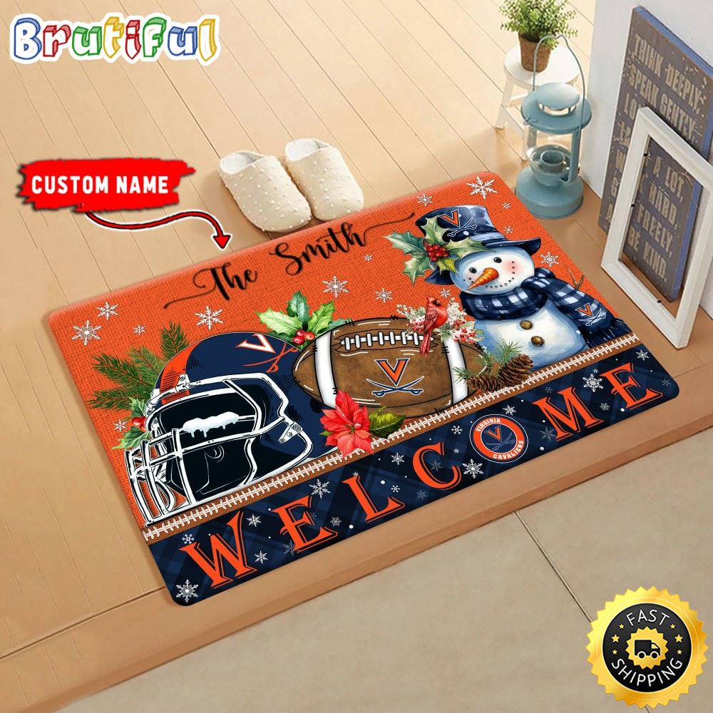 Sportswearmerch Virginia Cavaliers NCAA Christmas Doormat For Fan