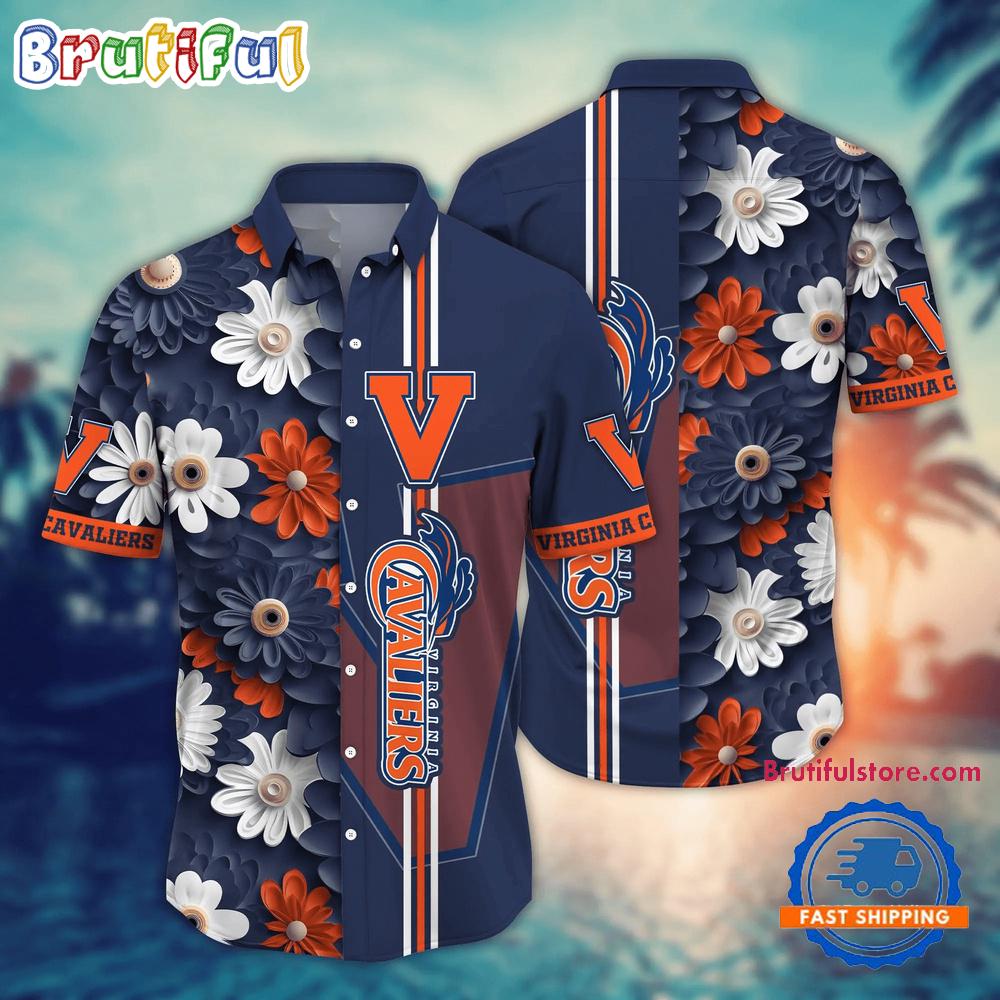 Sportswearmerch Virginia Cavaliers NCAA Flower Summer Personalized Hawaiian Shirt For Fan