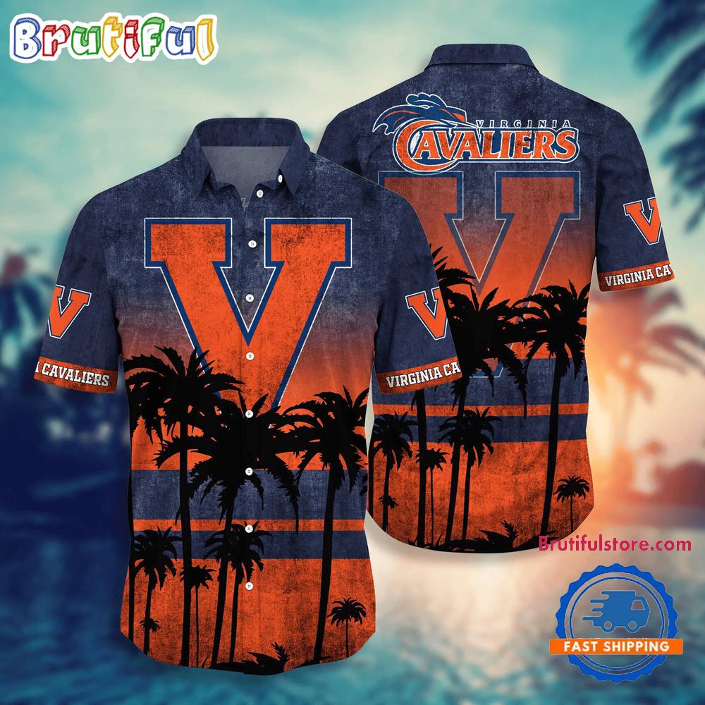 Sportswearmerch Virginia Cavaliers NCAA Palm Tree Tropical Summer Beach Hawaiian Shirt For Fan