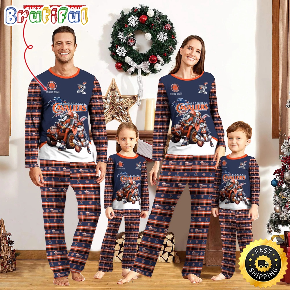 Sportswearmerch Virginia Cavaliers NCAA Personalized Pajamas Family For Fan