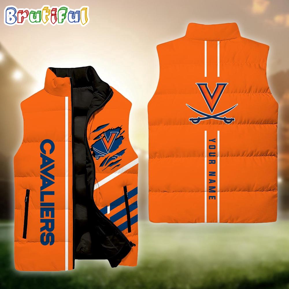 Sportswearmerch Virginia Cavaliers NCAA Personalized Sleeveless Down Puffer Jacket For Fan