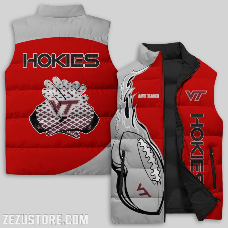 Sportswearmerch Virginia Tech Hokies NCAA Sleeveless Puffer Jacket For Fans