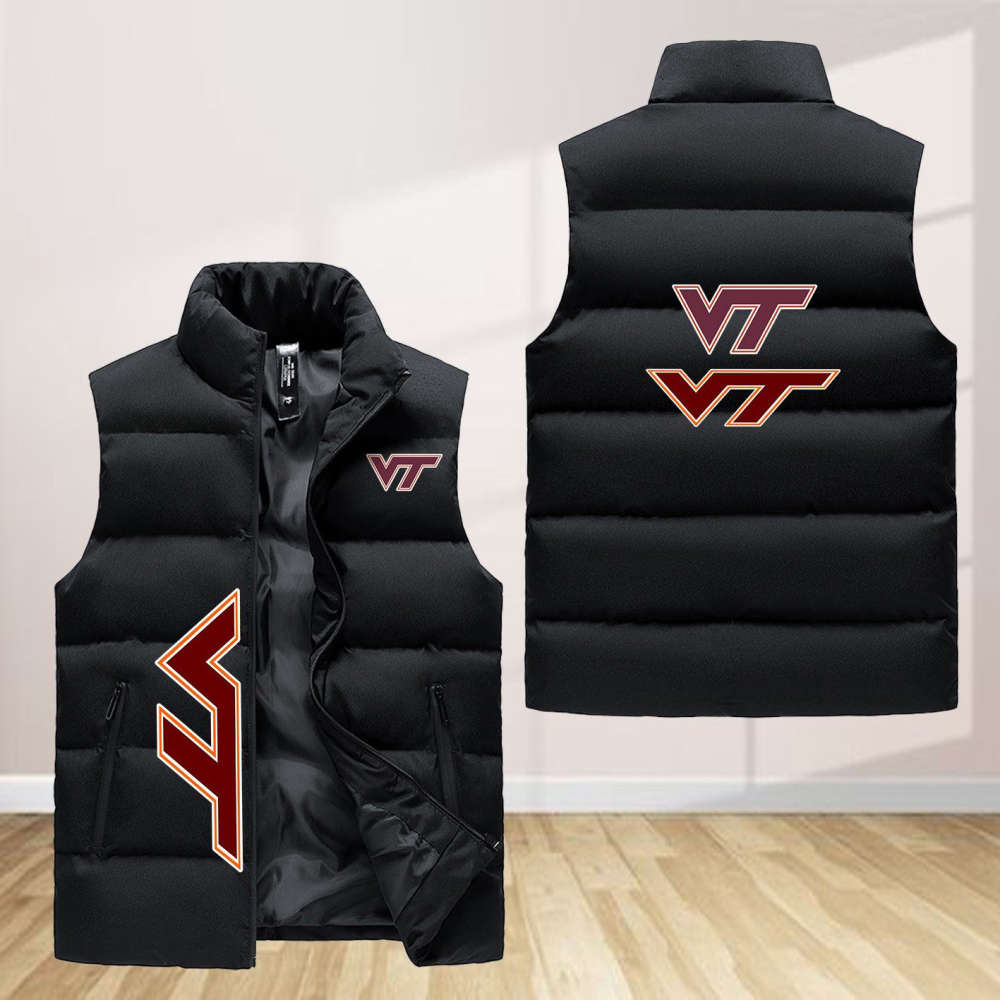 Sportswearmerch Virginia Tech Hokies NCAA Sleeveless Puffer Jacket For Fans