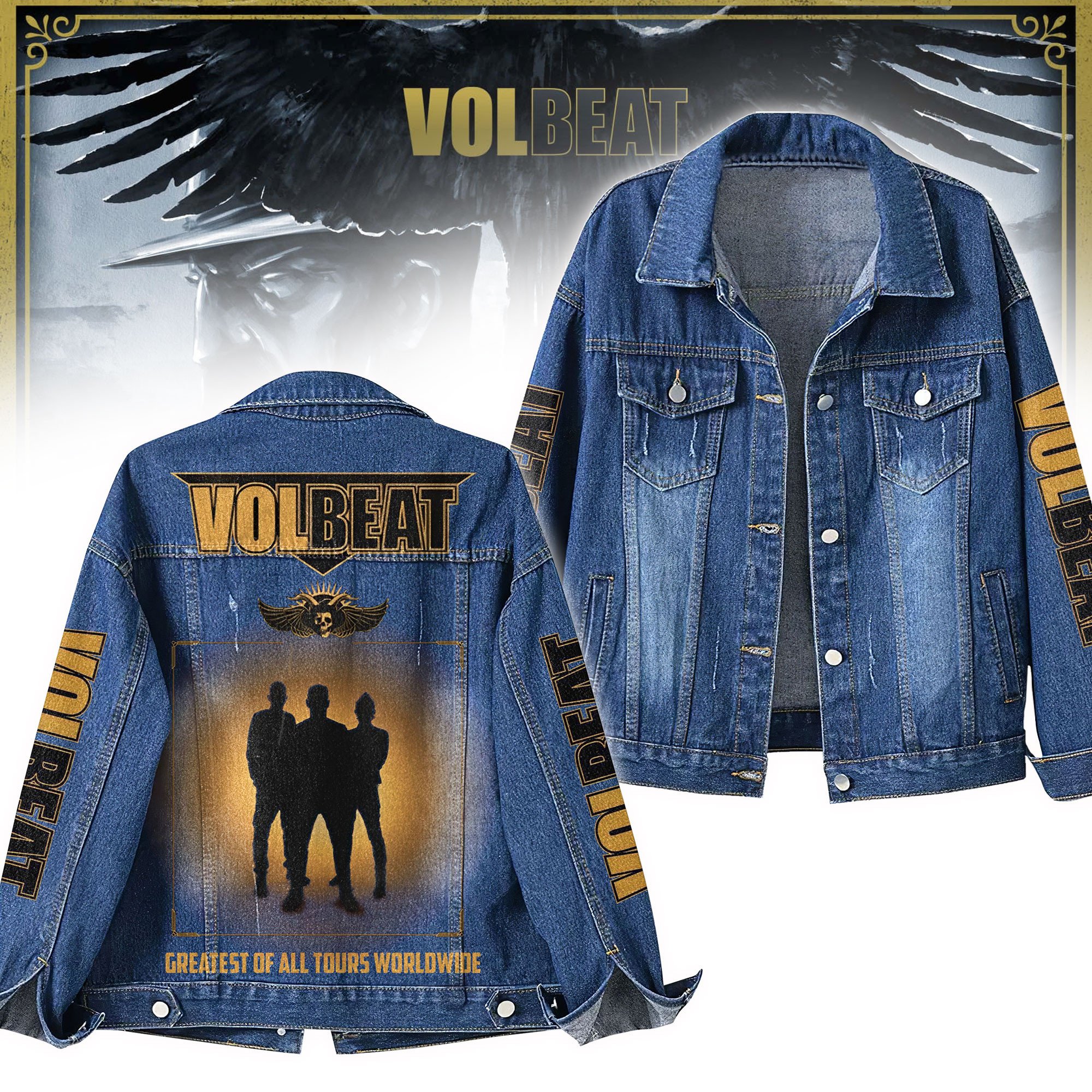 Sportswearmerch Volbeat Denim Jacket Gift For Fans