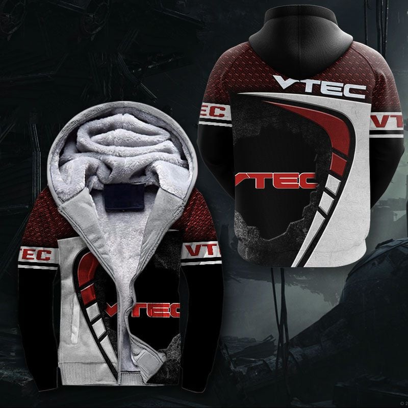 Sportswearmerch VTEC Motorcycle Personalized Fashion Fleece Zip Hoodie Jacket For Fan