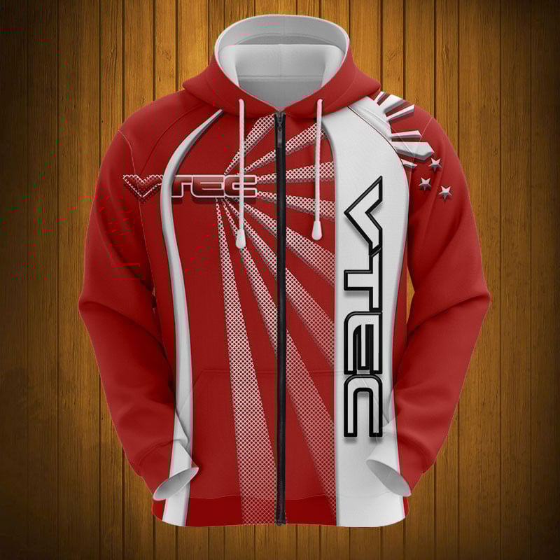 Sportswearmerch VTEC Motorcycle Personalized Fashion Zip Hoodie For Fan