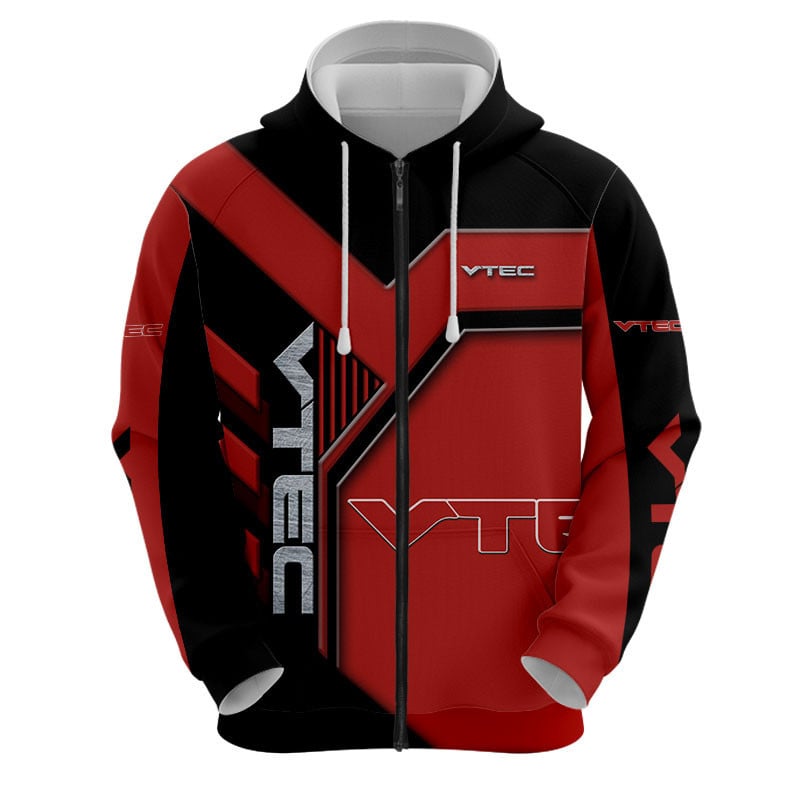 Sportswearmerch VTEC Motorcycle Personalized Fashion Zip Hoodie For Fan