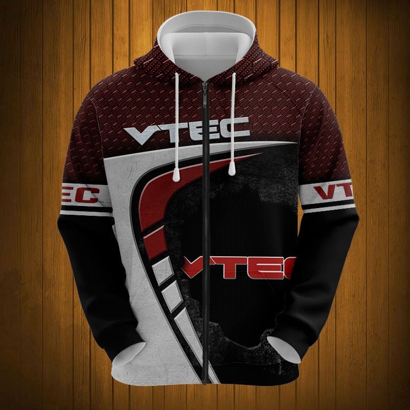 Sportswearmerch VTEC Motorcycle Personalized Fashion Zip Hoodie For Fan
