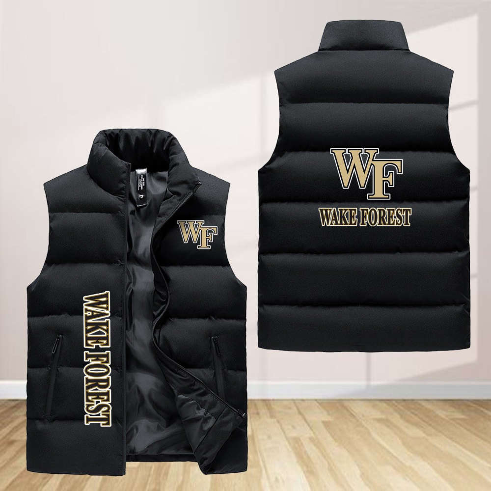 Sportswearmerch Wake Forest Demon Deacons NCAA Sleeveless Puffer Jacket For Fans