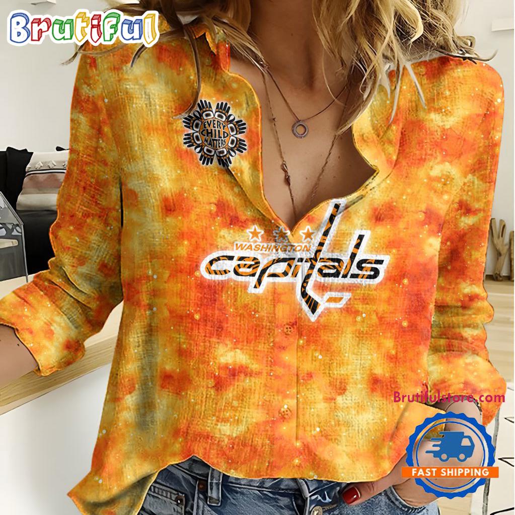 Sportswearmerch Washington Capitals NHL Hockey Women's Casual Shirt For Fan