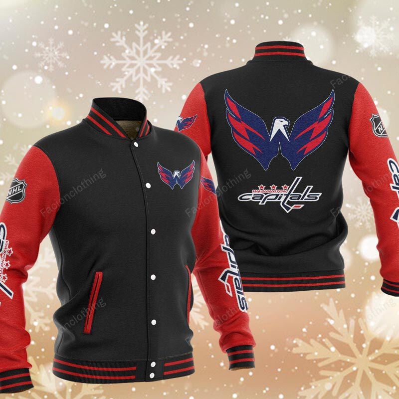 Sportswearmerch Washington Capitals NHL Personalized Baseball Jacket For Fan
