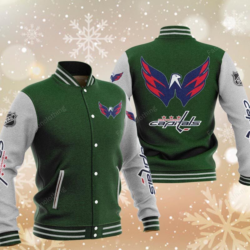 Sportswearmerch Washington Capitals NHL Personalized Baseball Jacket For Fan