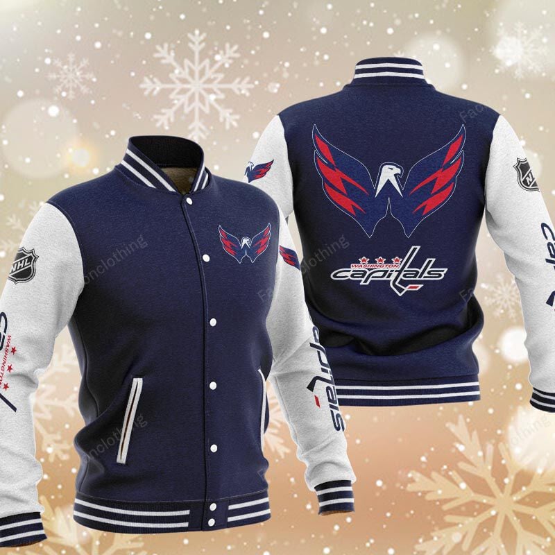 Sportswearmerch Washington Capitals NHL Personalized Baseball Jacket For Fan