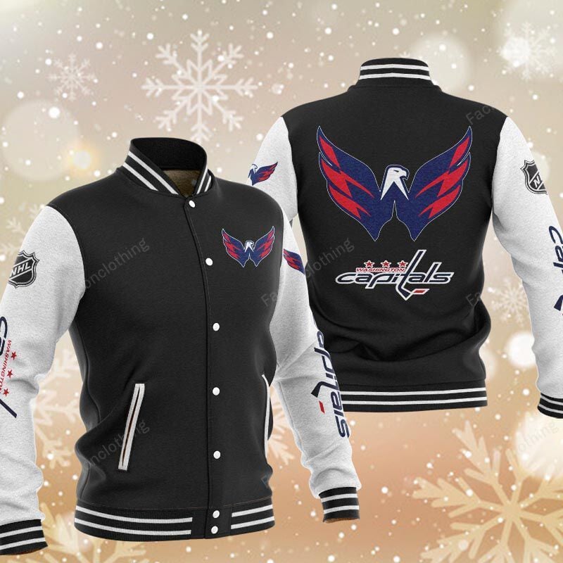 Sportswearmerch Washington Capitals NHL Personalized Baseball Jacket For Fan