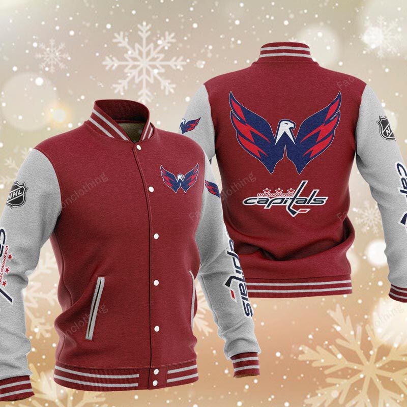Sportswearmerch Washington Capitals NHL Personalized Baseball Jacket For Fan