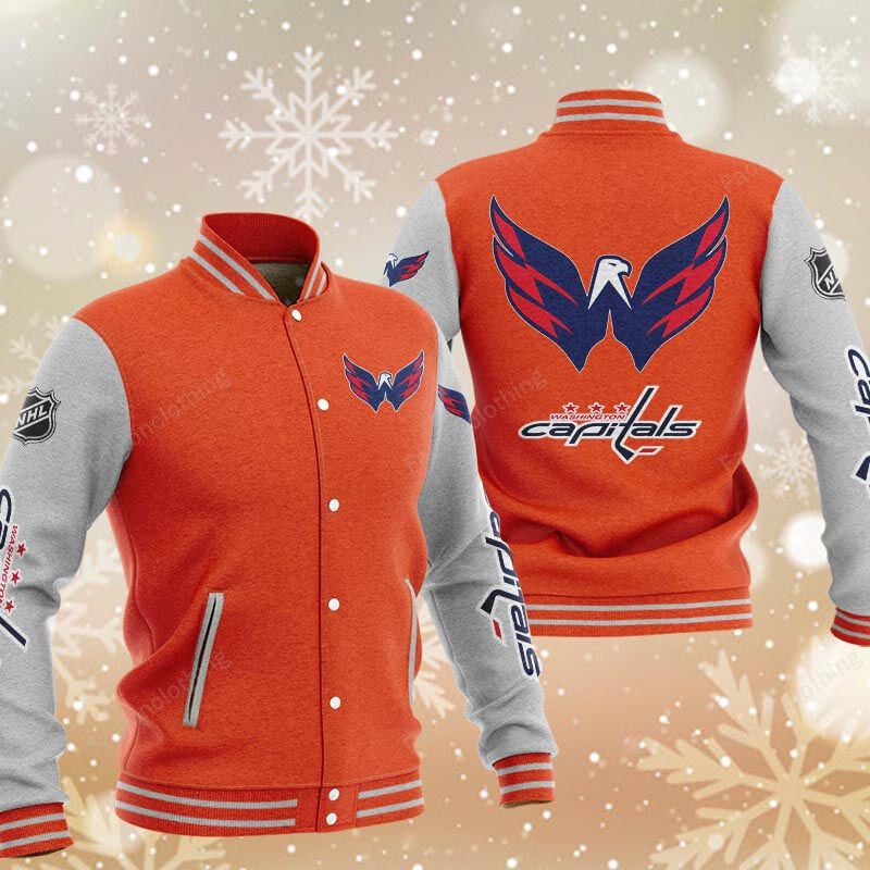 Sportswearmerch Washington Capitals NHL Personalized Baseball Jacket For Fan
