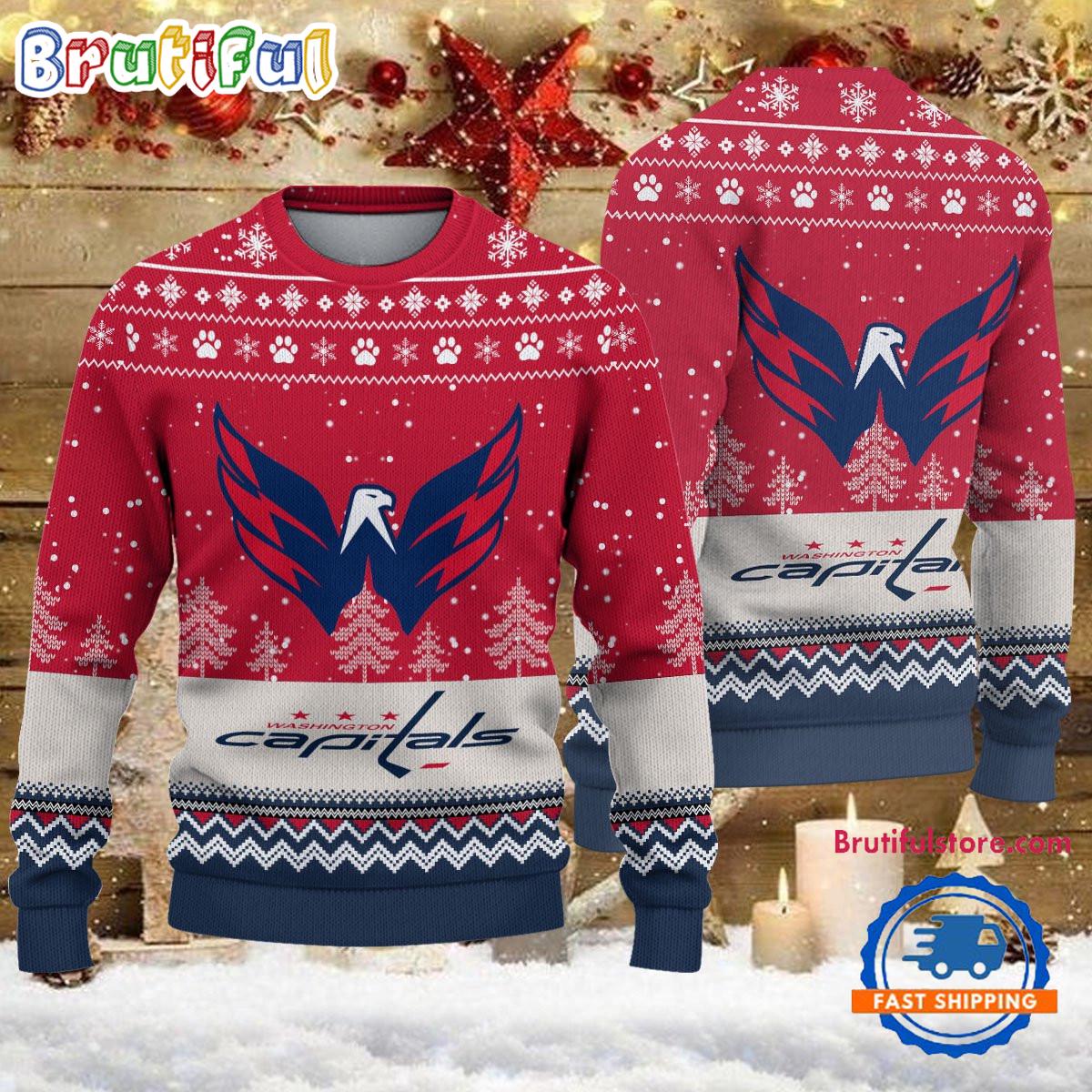Sportswearmerch Washington Capitals NHL Personalized Christmas Sweater For Fan